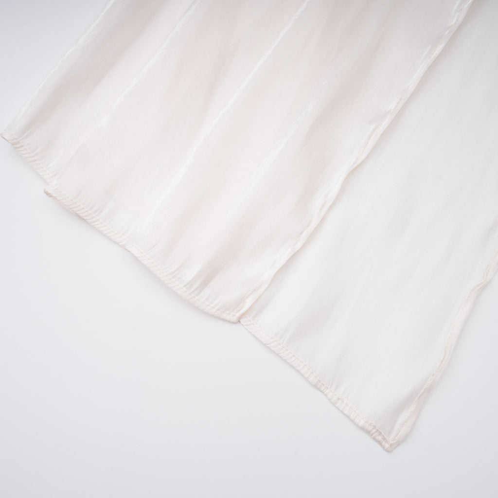 Hege Cream Glossy Ruched Cape Maxi Dress (Final Sale-US Only)