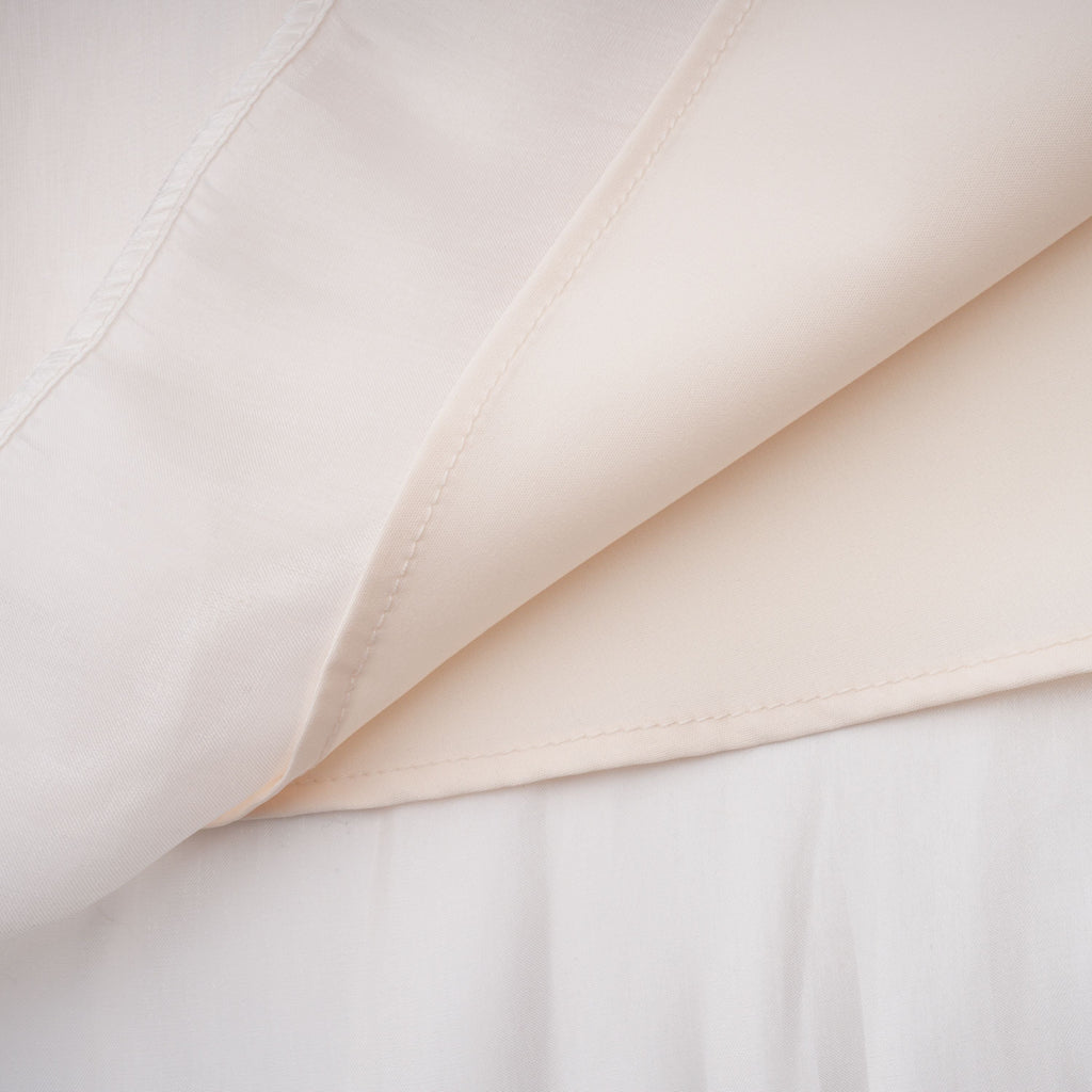 Hege Cream Glossy Ruched Cape Maxi Dress (Final Sale-US Only)