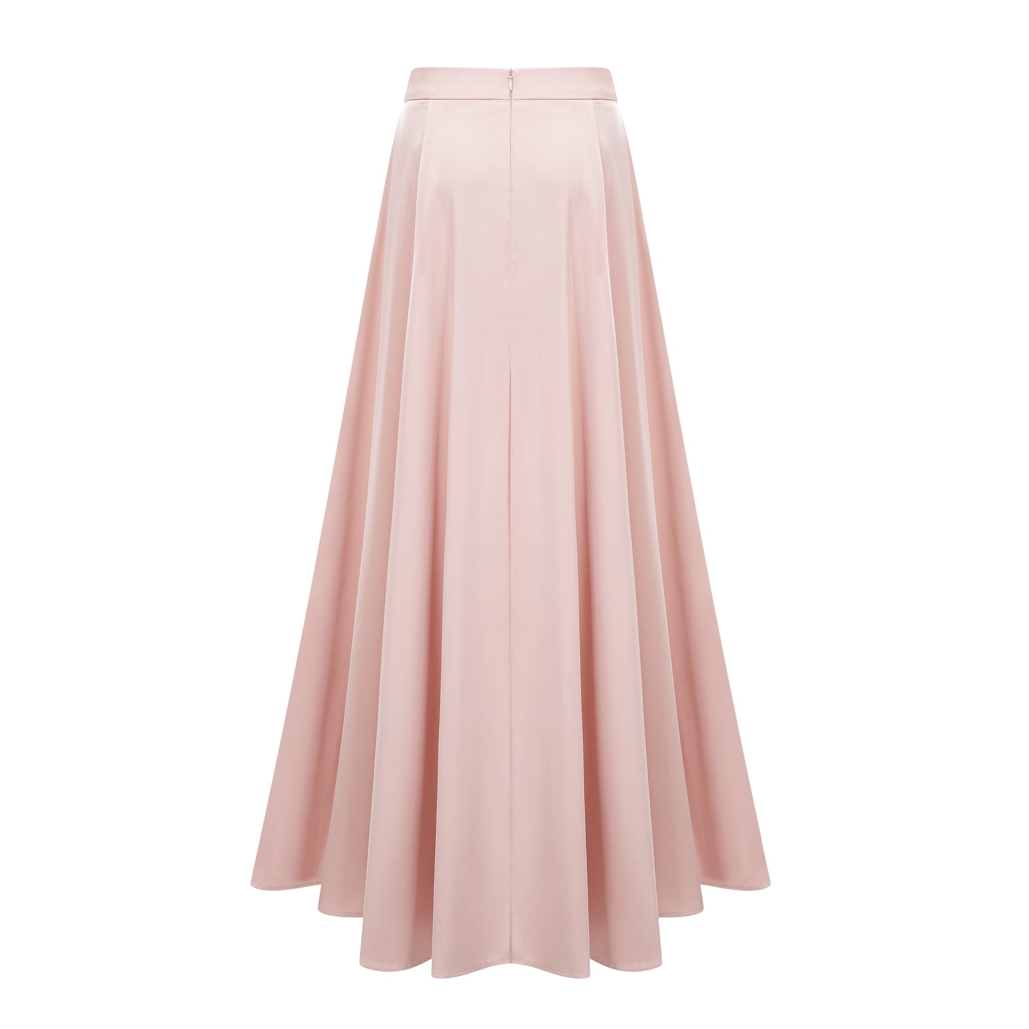 Everleigh Champagne Satin Top & Skirt Set With Cape Detail