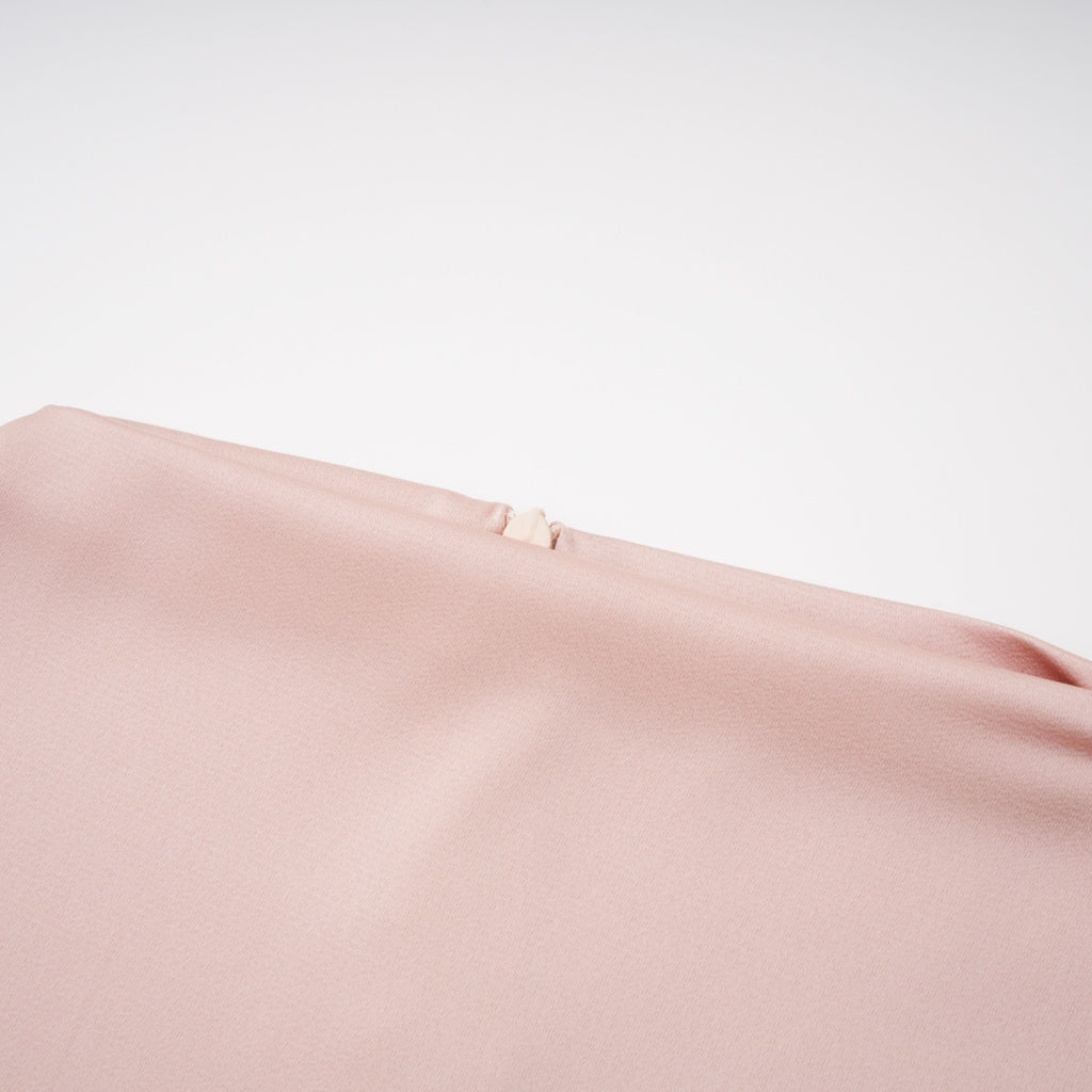 Everleigh Champagne Satin Top & Skirt Set With Cape Detail