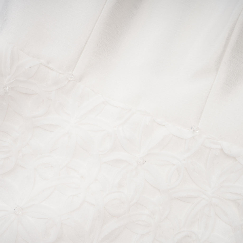 Dulcie White Floral Jacquard Shawl & Dress Set (Final Sale)
