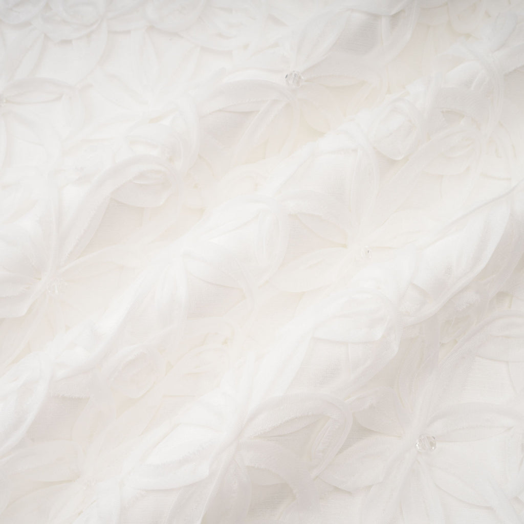 Dulcie White Floral Jacquard Shawl & Dress Set (Final Sale)