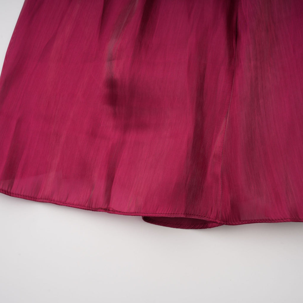 Danuta Burgundy Ruched Pleated Maxi Dress (Final Sale-US Only)