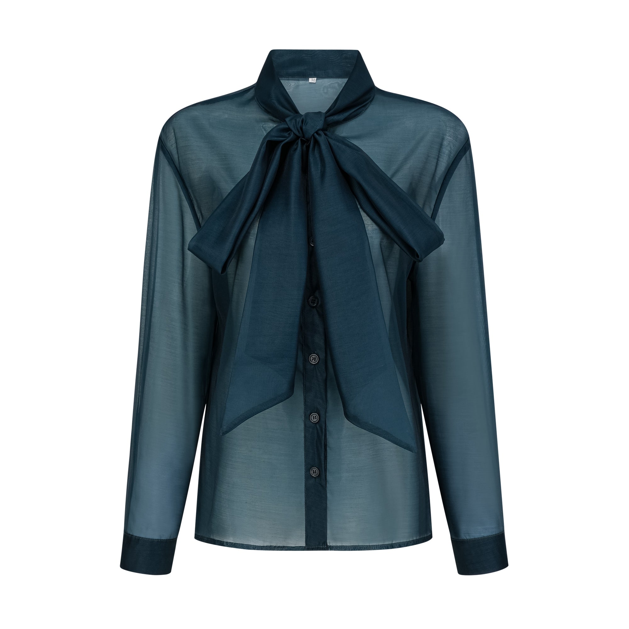 Conjunto de blusa y falda a juego en verde oscuro con lazo de Final Sale, estilo elegante y moderno para mujer.