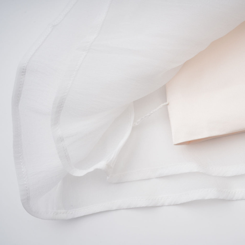 Gelsomina White Gathered Crepe Midi Dress (Final Sale-US Only)
