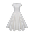 Amandine white open-back cap-sleeve midi dress (Final Sale-US Only)