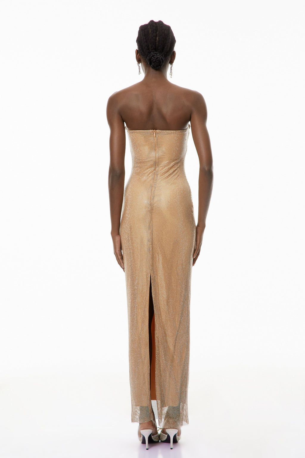 Gabriela Gold Crystal Embellished Maxi Dress