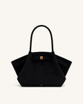 Bolso tote mediano JW PEI Hana JH306B04 visto desde el frente, con diseño moderno y asa superior en color neutro.