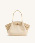 Bolso tote mediano JW PEI Hana JH306B04 en color neutro, con asas largas y diseño moderno.