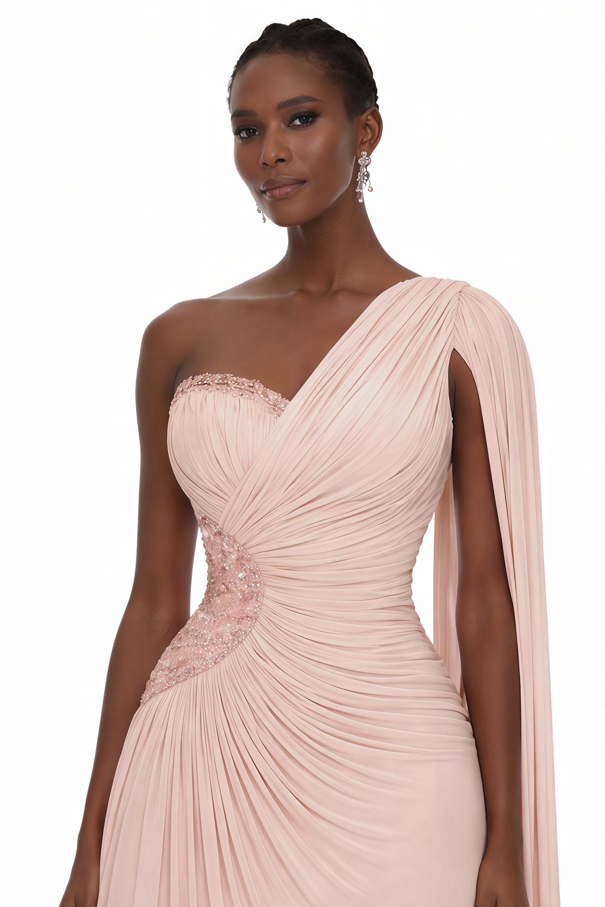 Katrin Vestido largo fruncido de un solo hombro