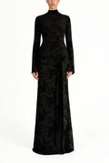 Kgothatso Black Embellished Floral Sheer Maxi Dress