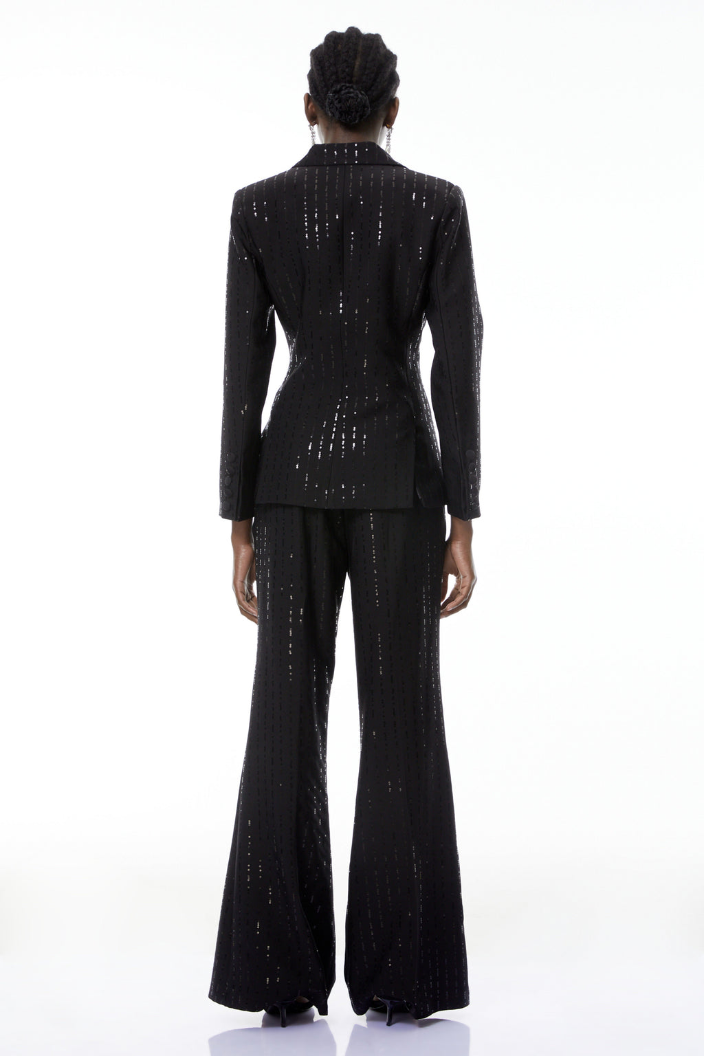 Leonie Black Sequin Blazer & Trouser Set
