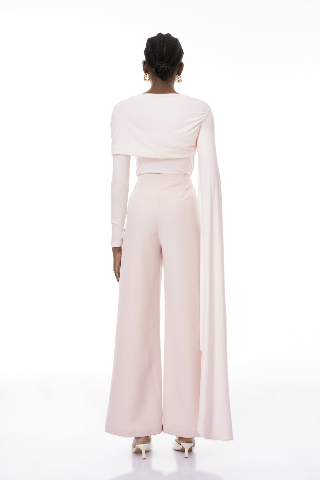 Mbali Pink Asymmetrical Top & Trouser Set