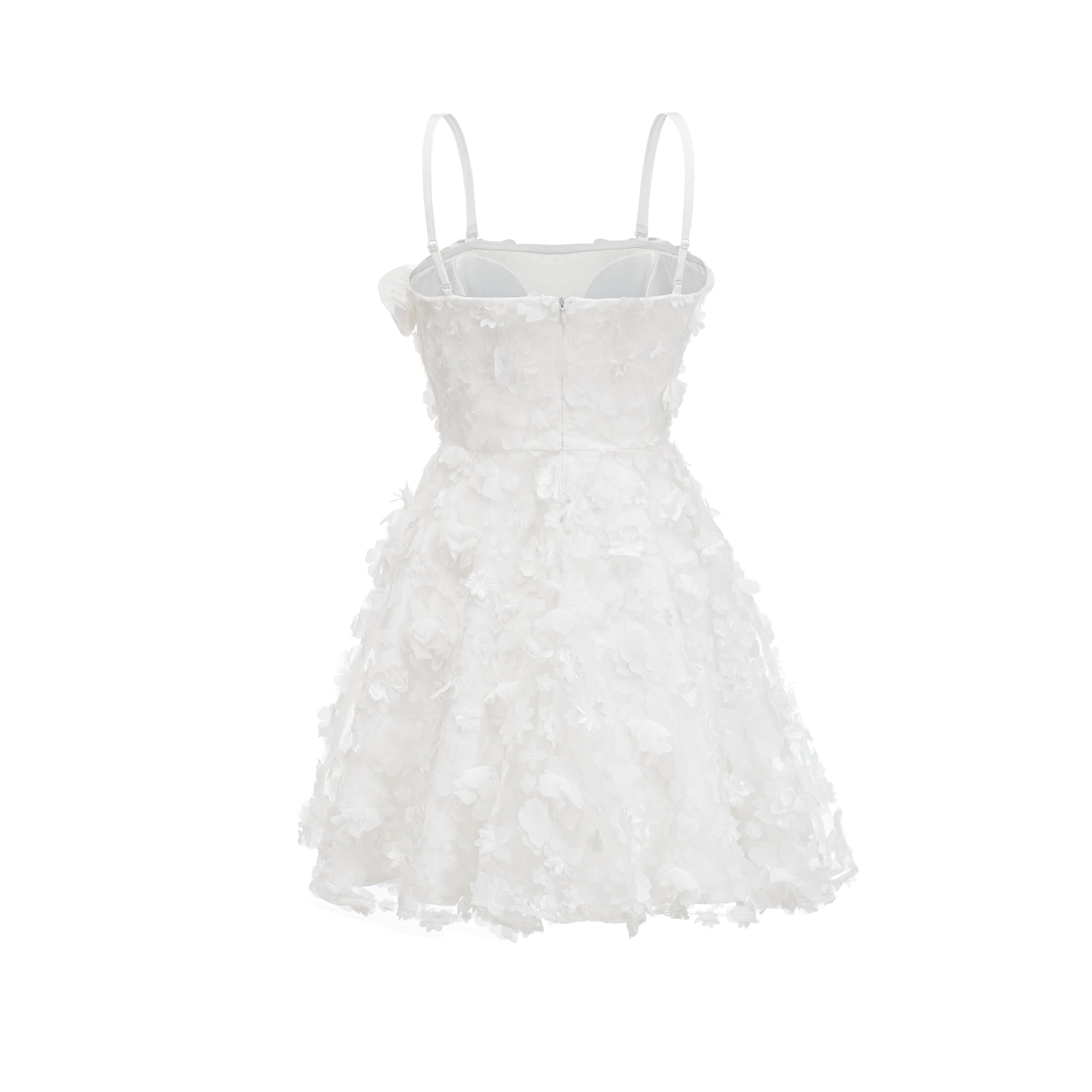Apolline white faux-flower mini dress (Final Sale-US Only)
