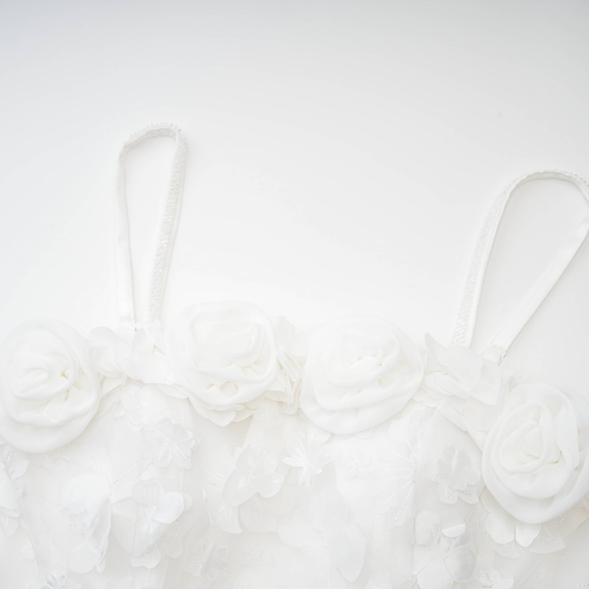 Apolline white faux-flower mini dress (Final Sale-US Only)