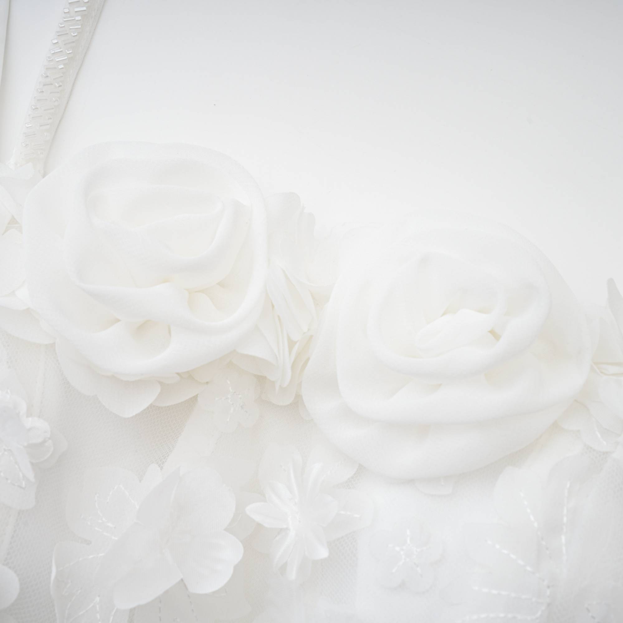 Apolline white faux-flower mini dress (Final Sale-US Only)