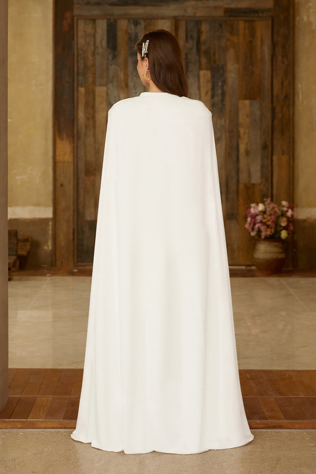 Vigdis White Cape Design Blazer & Trousers