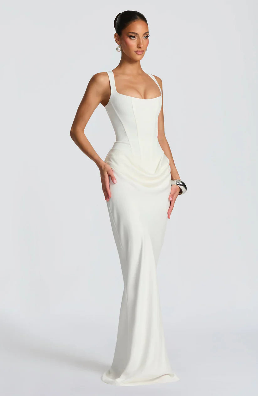 Leonor | Square-neck maxi dress - Angela Puerto