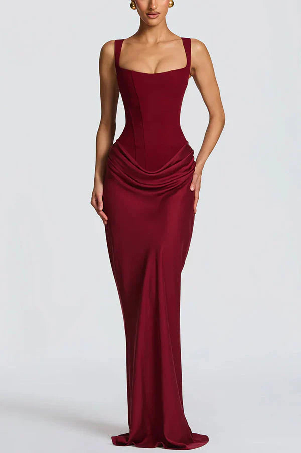 Leonor | Square-neck maxi dress - Angela Puerto
