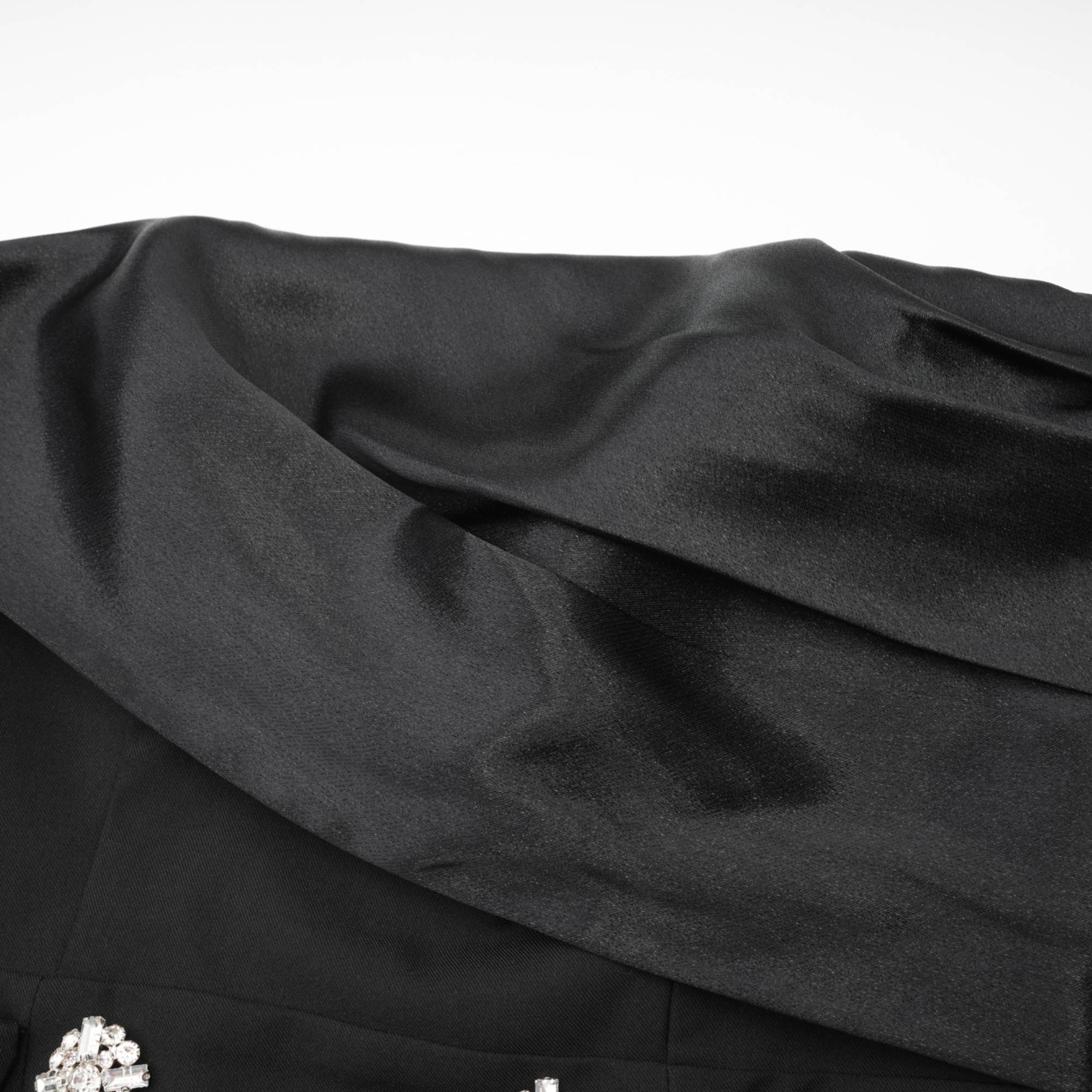 Mealla black crystal-button flared mini dress (Final Sale-US Only)