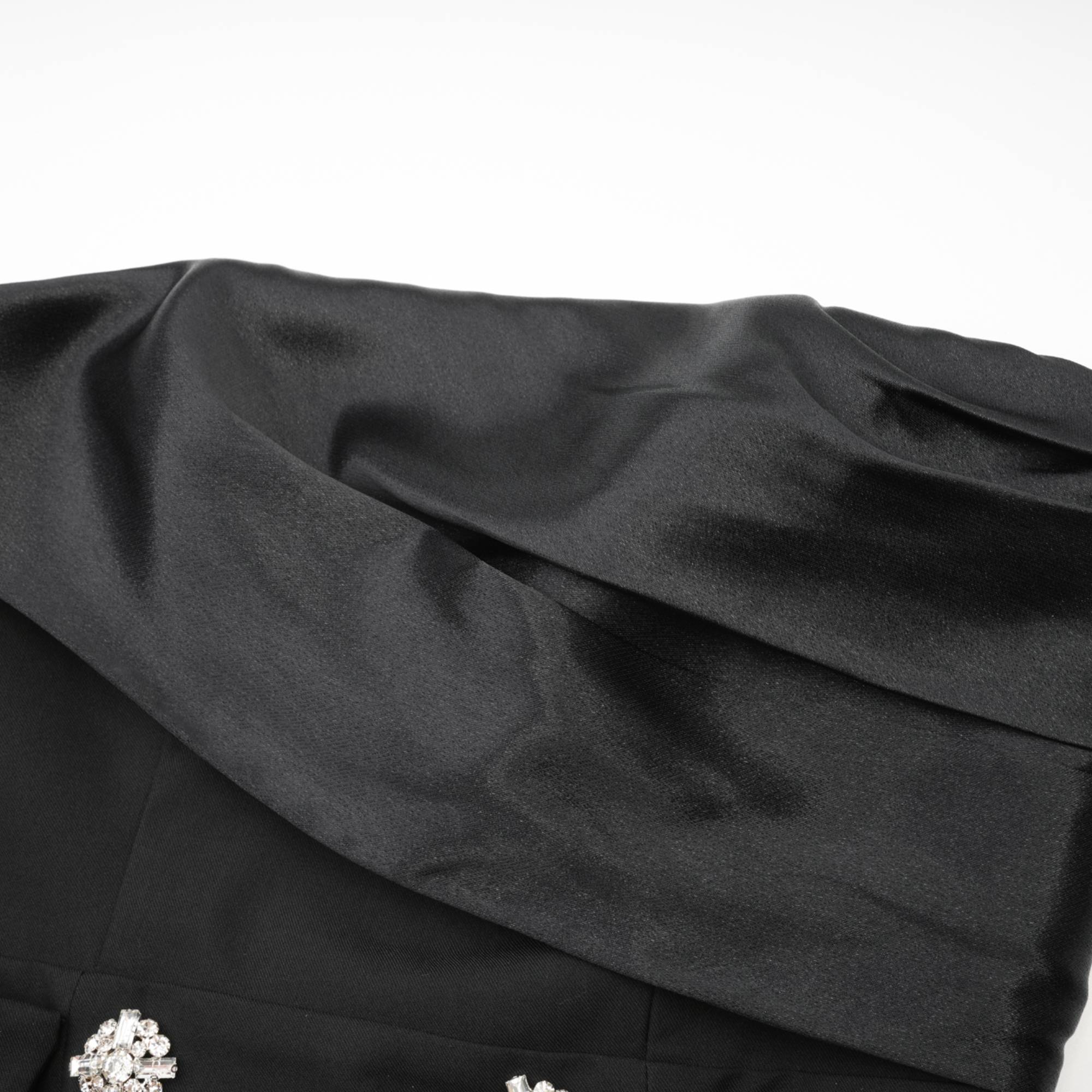 Mealla black crystal-button flared mini dress (Final Sale-US Only)