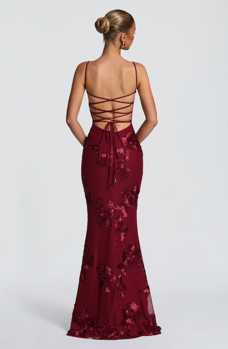 IMARA | Vestido Largo Satin Elegance - Angela Puerto