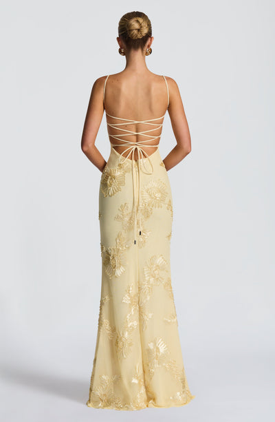 IMARA | Vestido Largo Satin Elegance - Angela Puerto