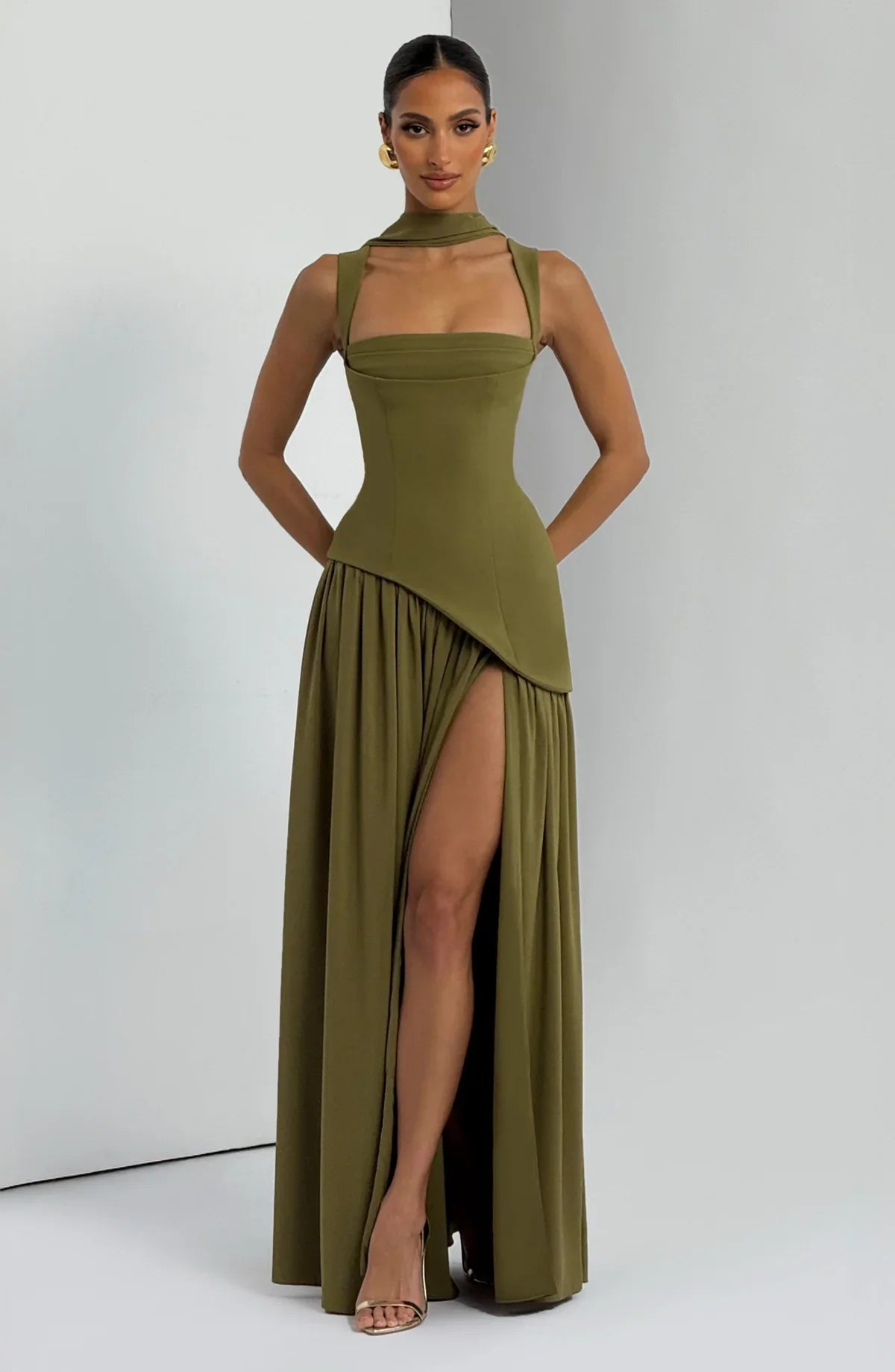 ZAFIRA | Vestido Largo Lacado - Angela Puerto